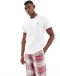 Polo Ralph Lauren Lounge T-shirt In White With Logo For Men