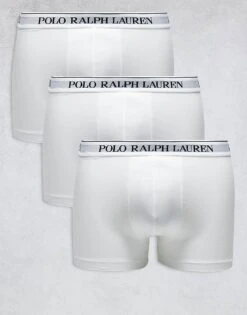 Polo Ralph Lauren 3 Pack Trunks In White For Men