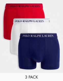 Polo Ralph Lauren 3 Pack Trunks In Multi For Men