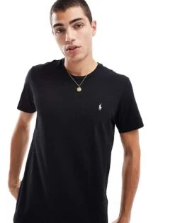 Polo Ralph Lauren Lounge T-shirt In Black With Logo For Men