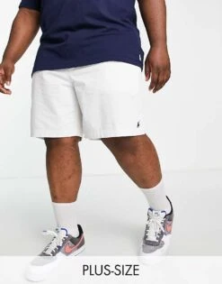 Polo Ralph Lauren Big & Tall Prepster Icon Logo Twill Shorts In Off White For Men