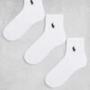 Polo Ralph Lauren 3 Pack Sport Socks In White For Men