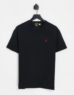 Polo Ralph Lauren Oversized Heavyweight T-shirt In Black With Pony Logo For Men