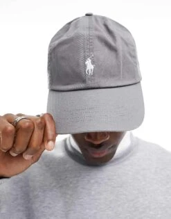 Polo Ralph Lauren Cap In Grey With Pony Logo For Men