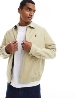 Polo Ralph Lauren Harrington Jacket In Beige For Men