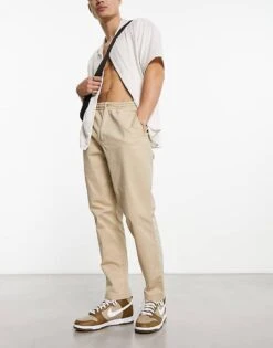 Polo Ralph Lauren Prepster Flat Front Twill Chino Trousers Classic Oversized Fit In Classic Beige For Men Classic Khaki