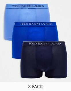 Polo Ralph Lauren 3 Pack Trunks In Multi For Men 3pk Cr Nvy