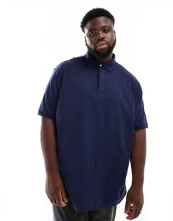 Polo Ralph Lauren Big &Tall Icon Logo Pima Cotton Polo Classic Fit In Navy For Men
