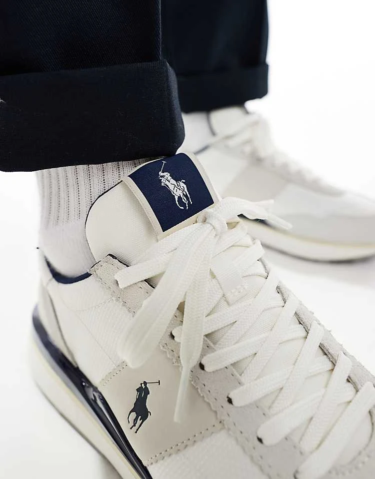 Polo Ralph Lauren Train '89 Trainer With Logo In White And Navy For Men Multi - Image 3