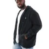 Polo Ralph Lauren Big & Tall Icon Logo Double Knit Full Zip Hoodie In Black For Men