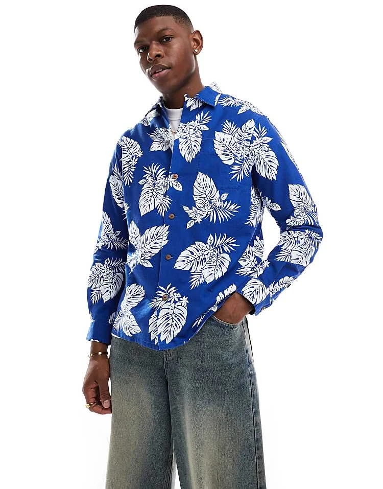 Polo Ralph Lauren Tropical Monstera Print Oxford Shirt Classic Oversized Fit In Multi For Men