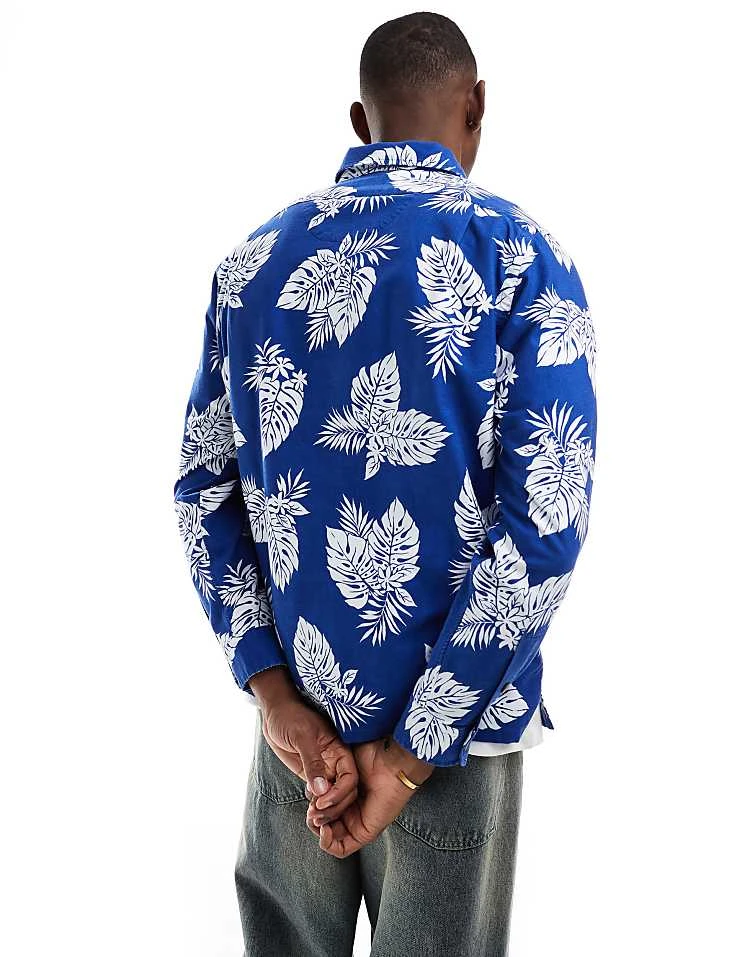 Polo Ralph Lauren Tropical Monstera Print Oxford Shirt Classic Oversized Fit In Multi For Men - Image 2