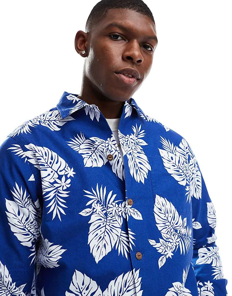 Polo Ralph Lauren Tropical Monstera Print Oxford Shirt Classic Oversized Fit In Multi For Men - Image 4