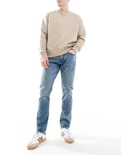 Polo Ralph Lauren Sullivan Icon Logo Back Pocket Slim Fit Jeans In Mid Wash For Men