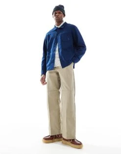 Polo Ralph Lauren Icon Logo All Weather Chore Jacket In Mid Blue For Men