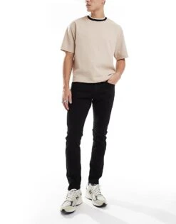 Polo Ralph Lauren Sullivan Icon Logo Back Pocket Slim Fit Jeans In Black For Men