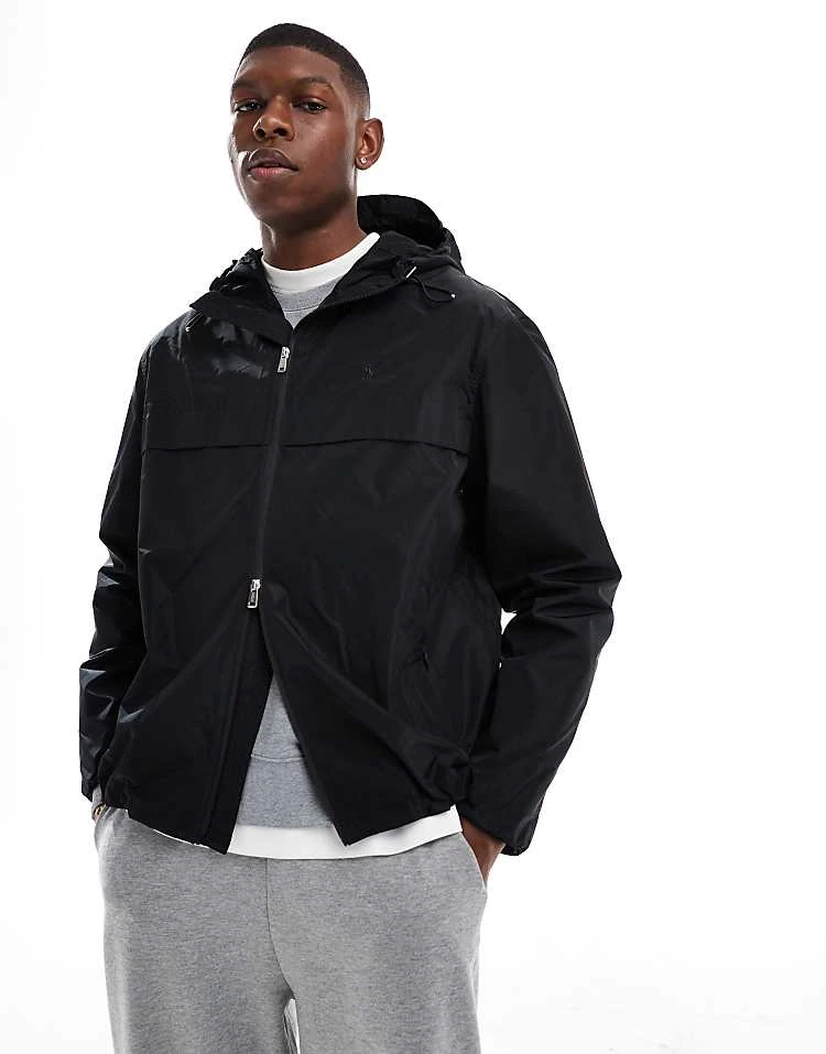 Polo Ralph Lauren Icon Logo Lined Hooded Windbreaker Jacket In Black For Men - Image 2