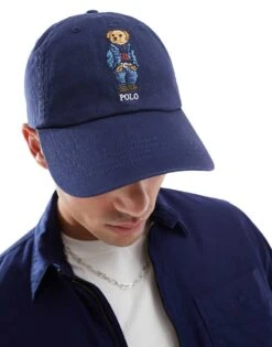 Polo Ralph Lauren Bear Logo Twill Baseball Cap In Navy For Men