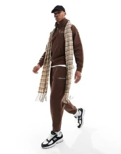 Polo Ralph Lauren Script Player Logo Relaxed Fit Heavyweight Joggers In Brown CO-ORD For Men