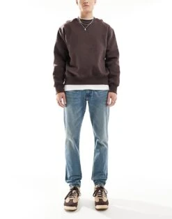 Polo Ralph Lauren Parkside Icon Logo Back Pocket Low Straight Fit Jeans In Mid Wash For Men