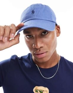 Polo Ralph Lauren Icon Logo Twill Baseball Cap In Mid Blue For Men