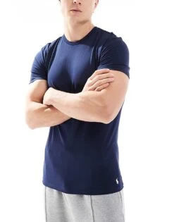 Polo Ralph Lauren 3 Pack Lounge T-shirts In White For Men 3pk Navy/brcly Hth