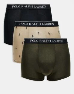 Polo Ralph Lauren 3 Pack Trunks In Multi For Men 3pk Blk/armdlo/cls