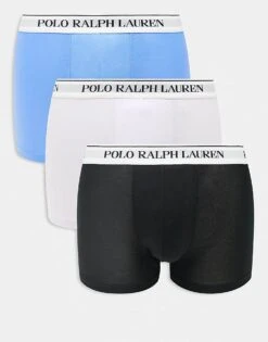 Polo Ralph Lauren 3 Pack Trunks In Multi For Men 3pk Blk/lilac/hrbr