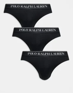 Polo Ralph Lauren 3 Pack Briefs In Black For Men 3pk Polo Blk/polo