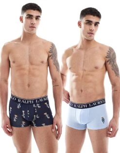Polo Ralph Lauren 2 Pack Trunks In Multi For Men 2pk Office Blue/na