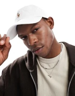 Polo Ralph Lauren Multi Icon Logo Stretch Twil Baseball Cap In Off White For Men