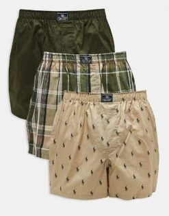Polo Ralph Lauren 3 Pack Boxers In Multi For Men 3pk Pld/armdlo/cl
