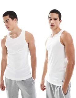 Polo Ralph Lauren 2 Pack Lounge Vests In White For Men 2pk White/white