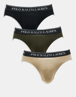 Polo Ralph Lauren 3 Pack Briefs In Multi For Men 3pk Blk/armdlo/cls