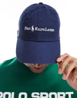 Polo Ralph Lauren Script Icon Logo Twill Baseball Cap In Navy For Men
