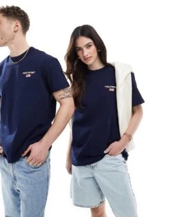 Polo Ralph Lauren Sport Capsule Unisex Small Chest Logo Heavyweight T-shirt In Navy For Unisex