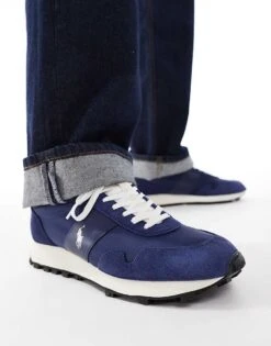 Polo Ralph Lauren Trail 125 Suede Trainer In Navy For Men New Classic Navy/d