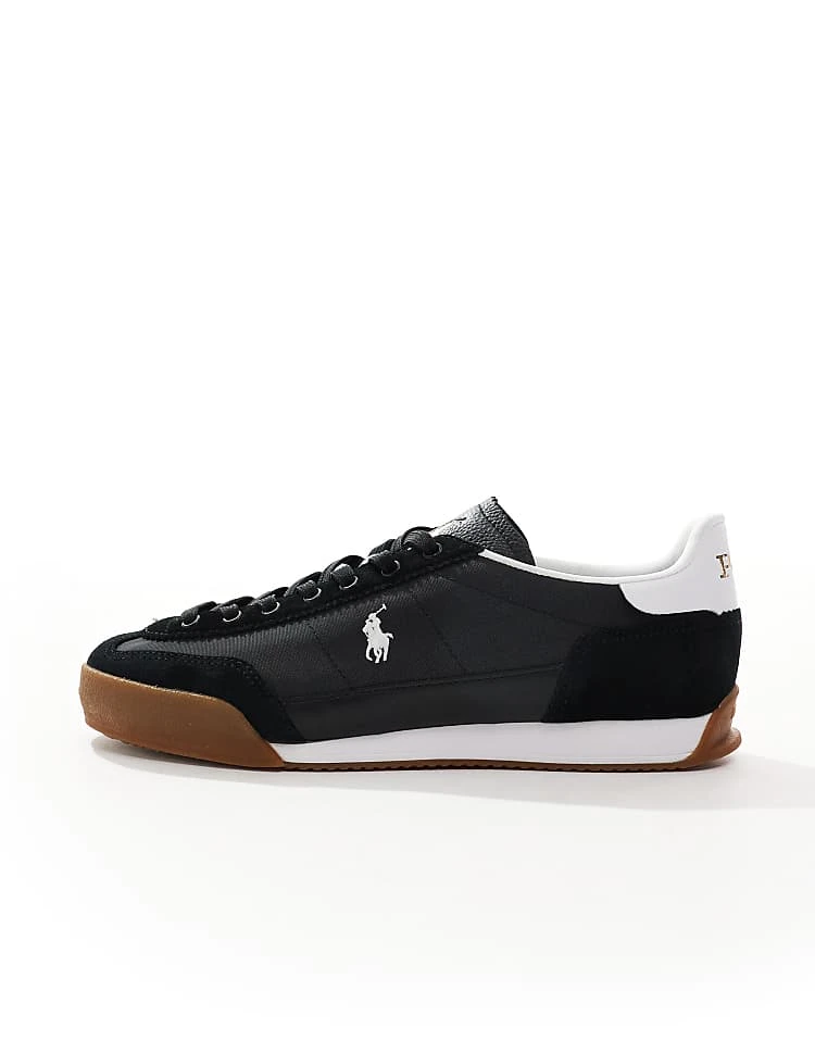 Polo Ralph Lauren Hester Trainer In Black With Gum Sole And Contrast Logo For Men Black/white - Image 2