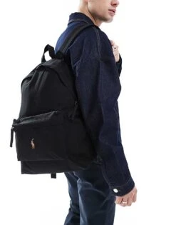 Polo Ralph Lauren Backpack In Black For Men Polo Black